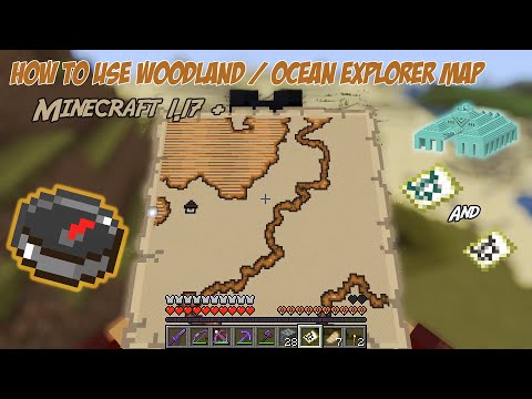 How to use Woodland or Ocean Explorer map in Minecraft 1.17 +