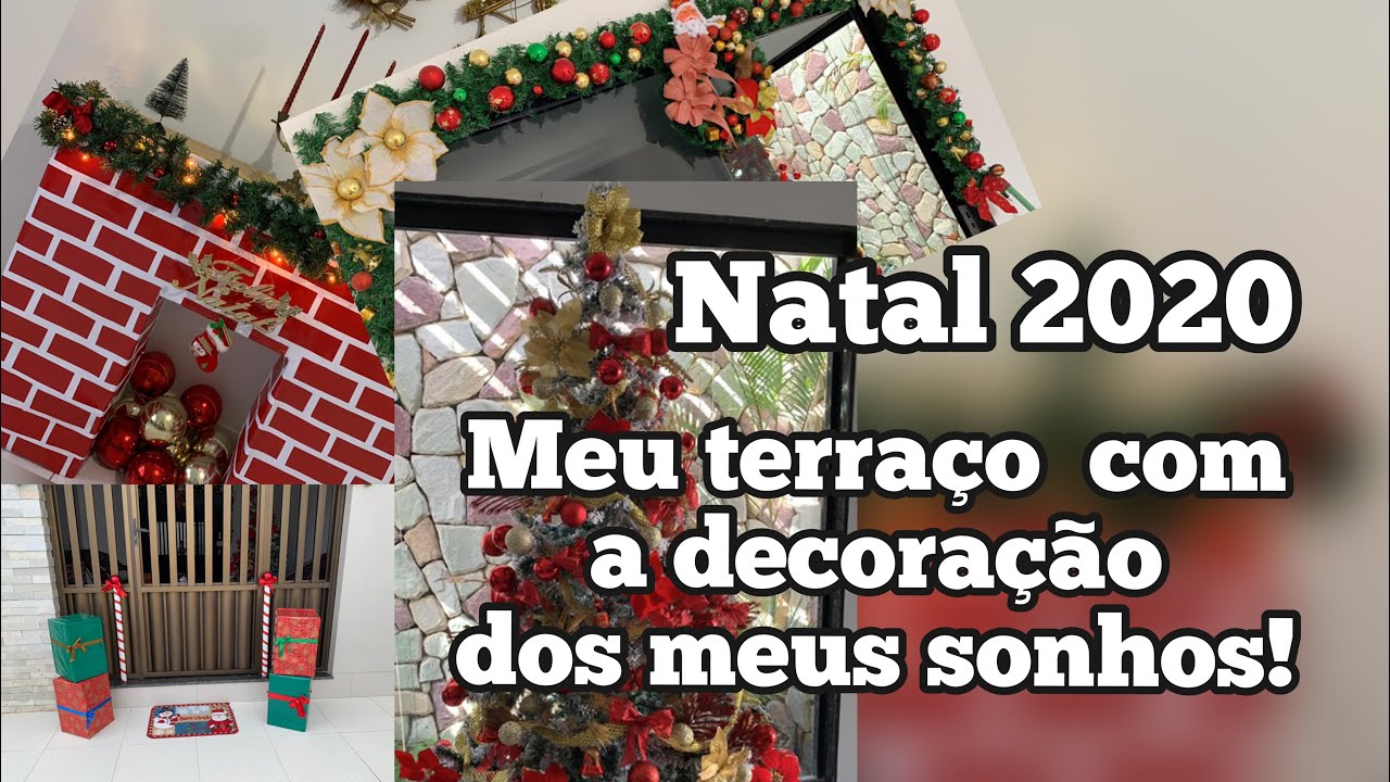TUOR PELO MEU TERRAÇO/VARANDA COM DECORAÇÃO NATALINA #natal2020 #feliznatal #decoração #fácil