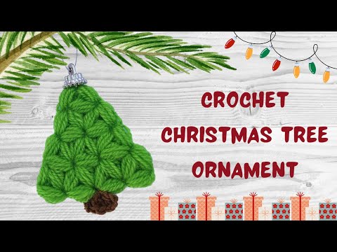 🌲Crochet CHRISTMAS TREE ornament 🌲| JASMINE STITCH | Crochet tutorial for beginners
