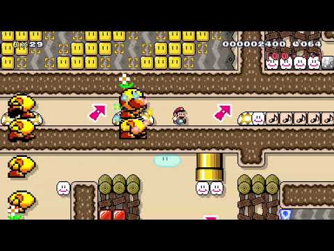 【七千コースクリア記念】砂漠のロングスピードラン ! /100sec by そりっくとうこう 🍄 Super Mario Maker 2 ✹Switch✹ #bii