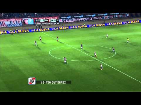 Gol de Gutiérrez. San Lorenzo 1 - River 2. Fecha 5. Torneo Primera División 2014. FPT