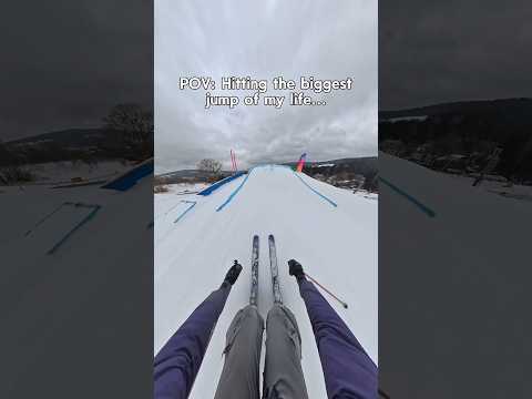🔥 Hitting the biggest jump of my life #ski #skiing #snowboarding