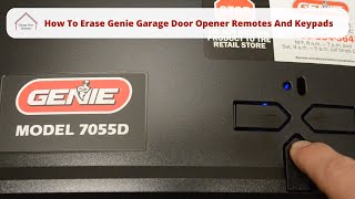 How To Erase Genie Garage Door Opener Remotes And Keypads