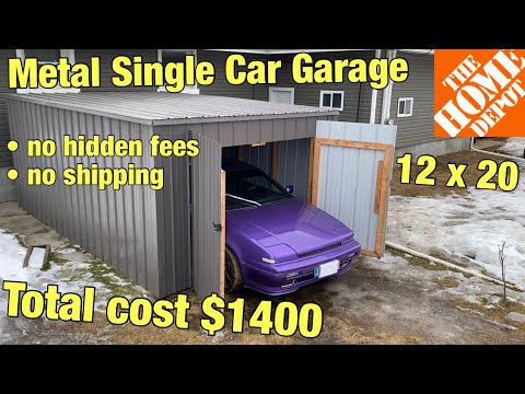 How to build a 12x20 Garage in 2 days for $1400 (from Home Depot materials)