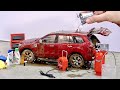 Washing Dirty Miniature Ford Everest After Extreme Off Roading Realistic Car Wash