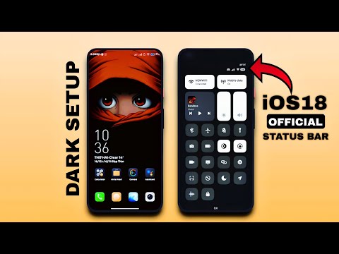 Install iOS18 Official Status Bar On Xiaomi HyperOS & Miui 🚀 Dark iOS Homescreen For HyperOS ⚡ iOS