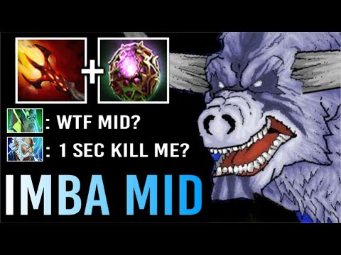 NEW IMBA MID BUILD Dagon + OC Barathrum Delete Zeus in 1 Sec Non-Stop Charge Gank WTF Dota 2