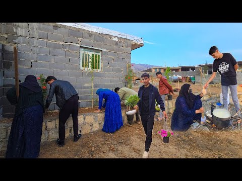 Rainy Day Bliss: Hassan & Qadir Transform Their Yard with Colorful Flowers!⛈️🌱