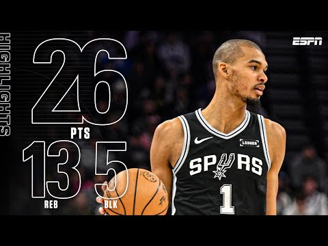 WEMBY IS UNREAL 😳 Victor Wembanyama 26-PT, 13-REB double-double in BIG win over Jazz | NBA on ESPN