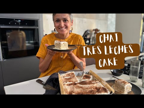 CHAI TRES LECHES CAKE | Most delicious 3 milk cake made with tea and gentle spice | Food with Chetna