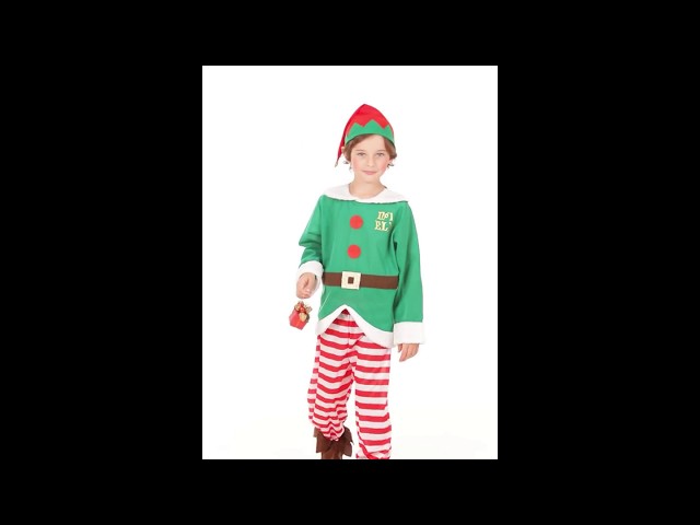 Vídeo relacionado con Funidelia Disfraz de elfo Deluxe para hombre, Incluye jersey, pantalón, cinturón y gorro, Navidad - Traje para adultos para fiestas, Carnaval y Halloween - Talla XL