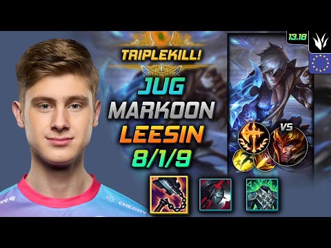 Lee Sin Jungle Build Markoon Goredrinker Conqueror - LOL EUW Challenger Patch 13.18