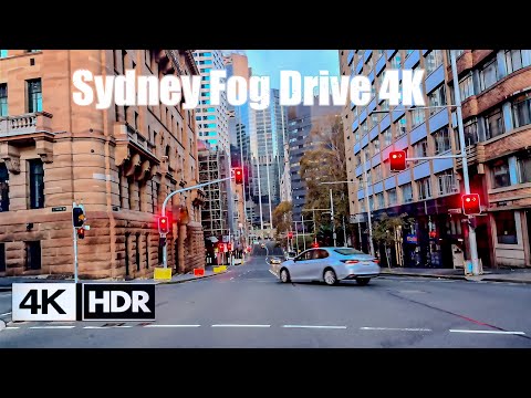 SUNRISE ￼Foggy Harbour Bridge | CBD to Rozelle | Sydney Drive 4K HDR 60 fps-AU