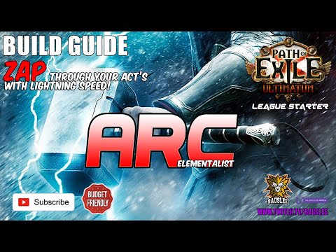 [Path Of Exile 3.14] Arc Elementalist League Starter Build Guide! Zap through all the acts!