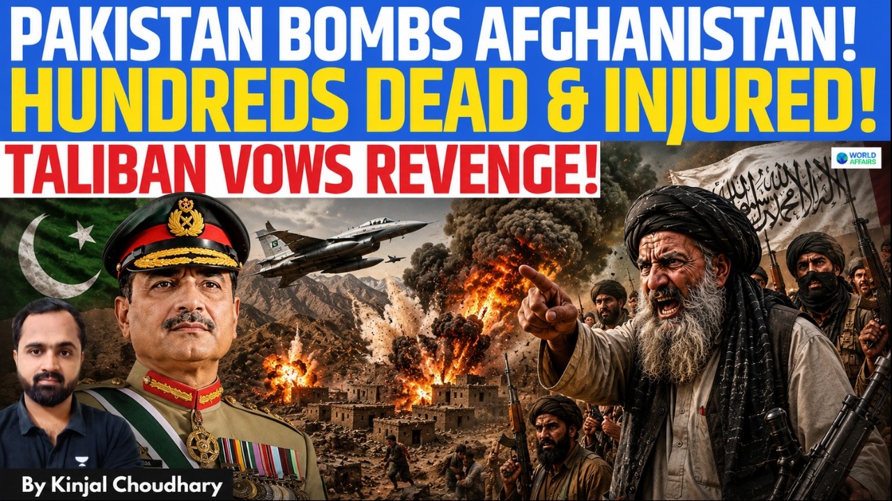 Pakistan Bombs Afghanistan! Taliban Vows Revenge After Deadly Airstrikes | Kinjal