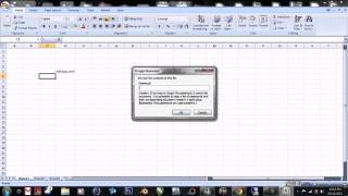 How to set password in MS Excel 2007