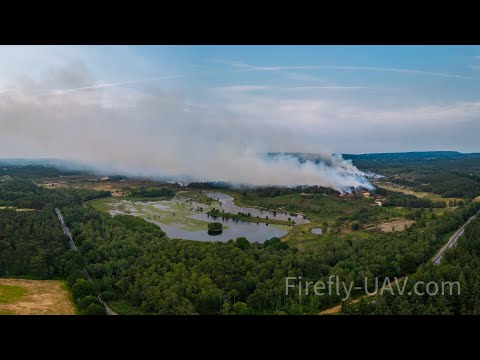Woolmer fire on the Longmoor Ranges between Greatham, Liphook and Whitehill in Hampshire