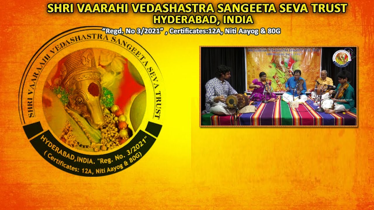Vasantha Panchami Concert Vid  M A Krishnaswamy ll SHRI VAARAHI VEDASHASTRA SANGEETA SEVA TRUST
