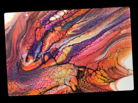 (302) Bloom Swipe - Cool effects - Acrylic Fluid Painting