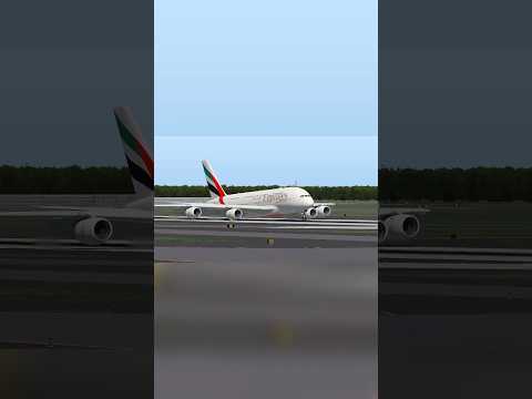 😱A380 Emergency Landing, Gear Failure and Runway Overrun #Shorts #emergency