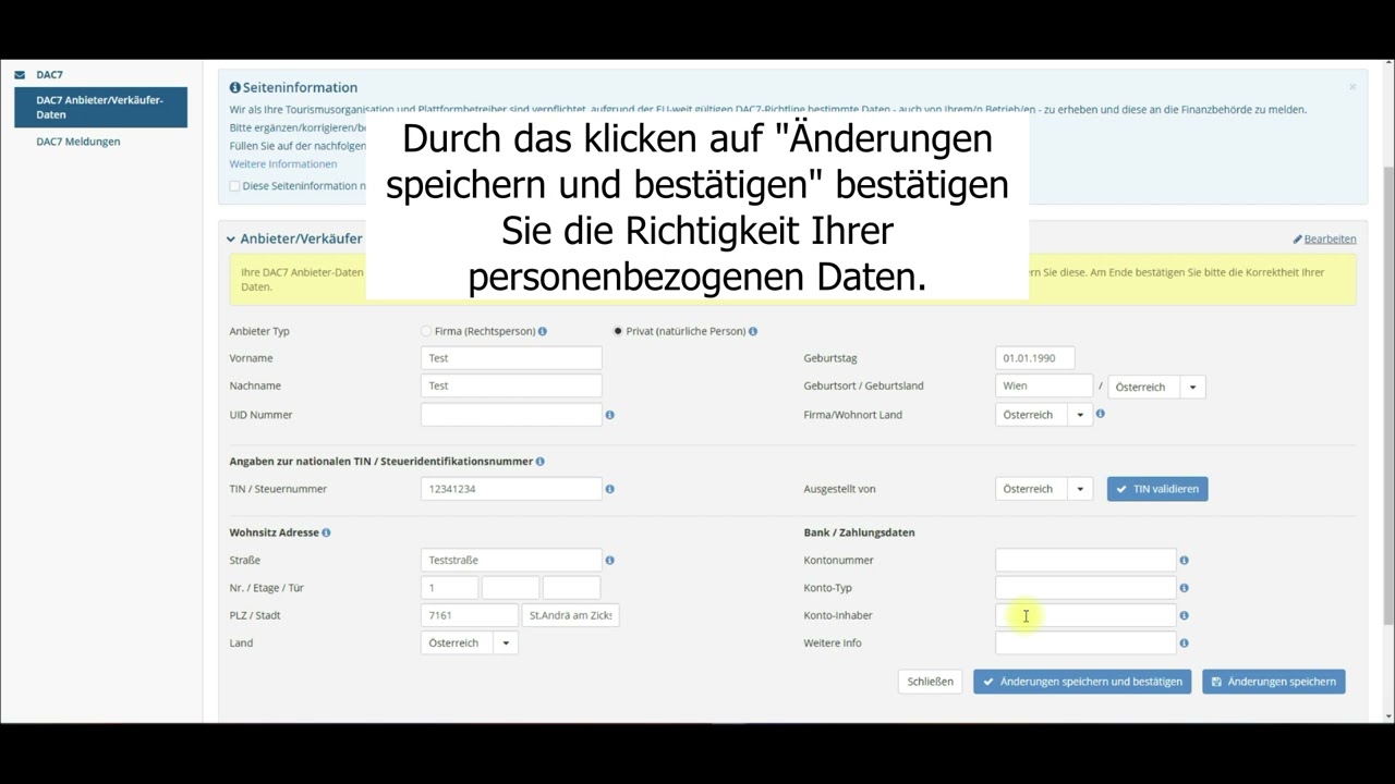 Webclient Bestätigung