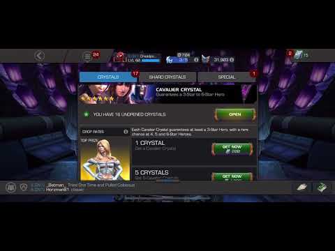 15x Cavalier Crystal opening : Marvel Contest of Champions