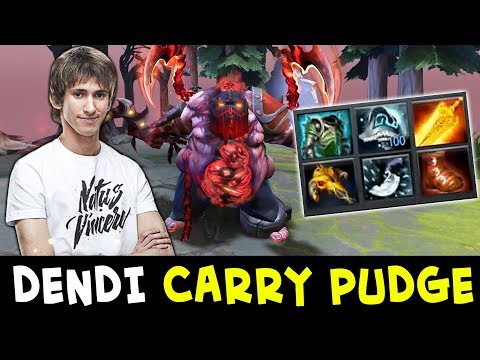 Dendi BEST mid Pudge — HARD CARRY BUILD