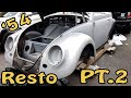 Classic VW BuGs 1954 Convertible Beetle Restoration Saga Pt.2 – Media Blast & Body Work