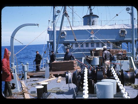 A model of HMCS Sackville as a research vessel.