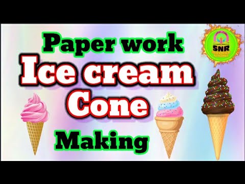Sub*Craft/Topic*Paper work* Ice cream Cone Making/NMC SCHOOL NO 41 NASHIK/Made by Shaikh Najma Rafiq