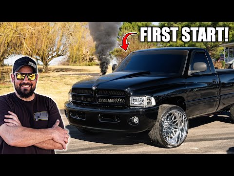 Building The ROWDIEST 2nd Gen Cummins in 35 Minutes!! Bare Frame to FULL Truck!