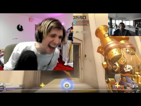xQc dies laughing at Train playing Overwatch 2