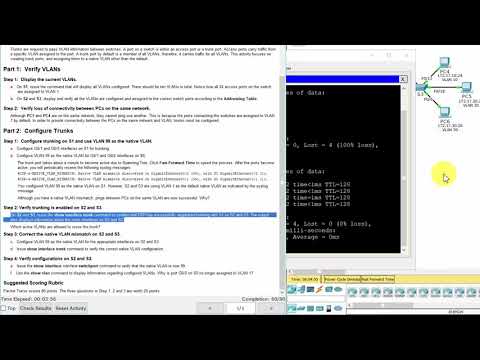 3.4.5 Packet Tracer - Configure Trunks