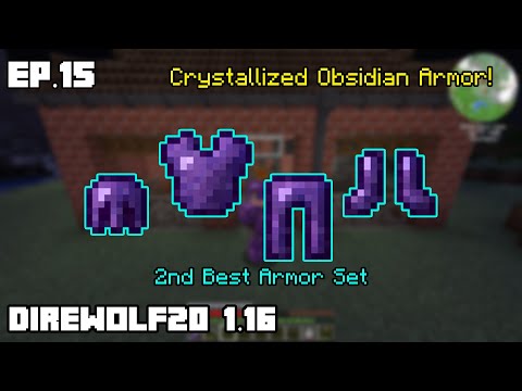 Direwolf20 1.16 [Ep.15] Crystallized Obsidian Armor