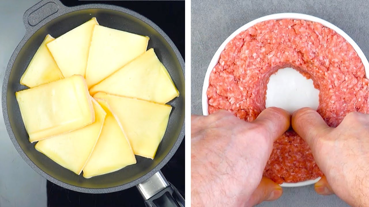 Lege 8 Scheiben Raclettekäse in die Pfanne und du wirst den besten Burger aller Zeiten servieren