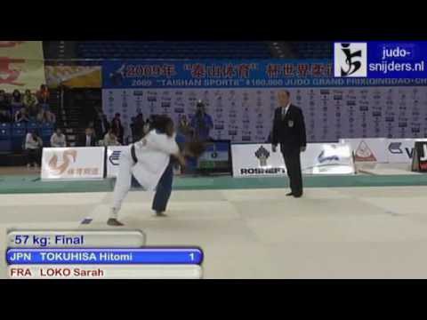 Judo 2009 GP Qingdao: Hitomi Tokuhisa (JPN) - Sarah Loko (FRA) [-57kg] final.