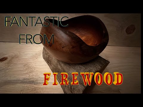 Wood Turning An AMAZING Bowl From FIREWOOD!