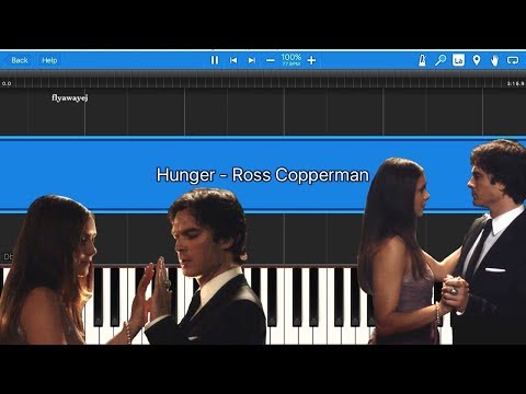 [Vampire Diaries 6x22] Hunger - Ross Copperman || Synthesia Piano Tutorial