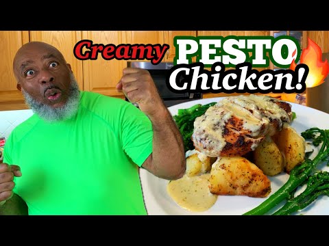 How to make a DELICIOUS Chicken in Pesto Cream Sauce! | Deddy's Kitchen