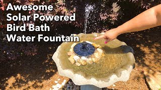 Excellent Solar Powered Bird Bath Water Fountain