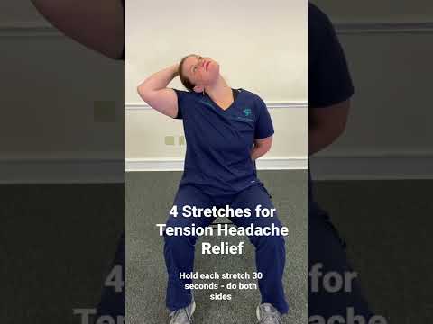 4 Stretches for Tension Headache Relief #headacherelief