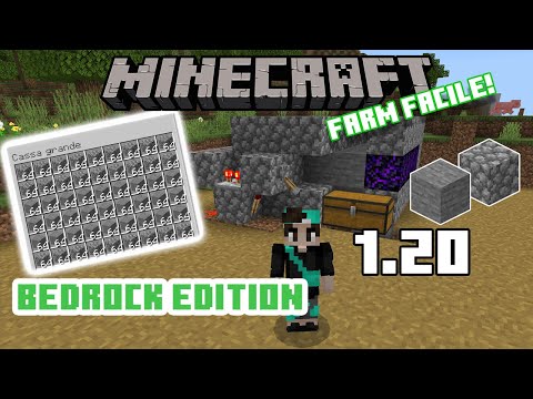 *1.20* La Migliore FARM DI PIETRE e CIOTTOLI (Cobblestone) per Bedrock Edition || MINECRAFT ITA