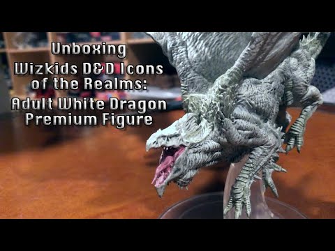 UNBOXING Wizkids Icons of the Realms Adult White Dragon Premium Figure