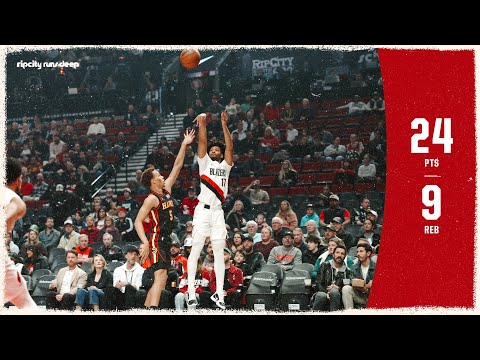 Shaedon Sharpe TAKES OVER With 24 Points and 9 Rebounds In Win vs Atlanta Hawks | January 15, 2026