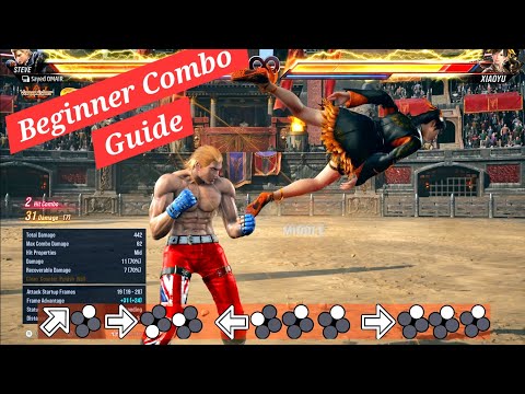 Steve Combo Guide for New Comers with Notation - Tekken 8