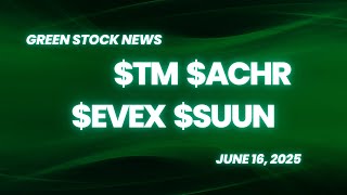 Toyota Motor ($TM) | Archer Aviation ($ACHR) | Eve Air Mobility ($EVEX) | SolarBank ($SUUN)