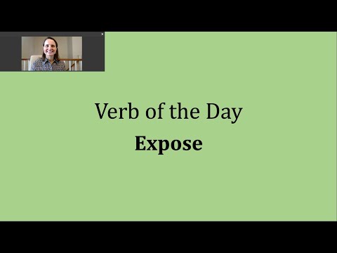 Verb of the Day - Expose
