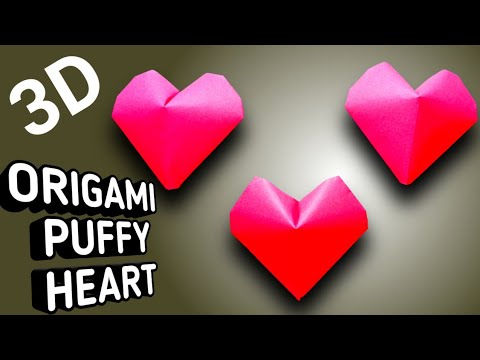 How To Make 3D Heart | Origami Easy 3D Heart | Origami...