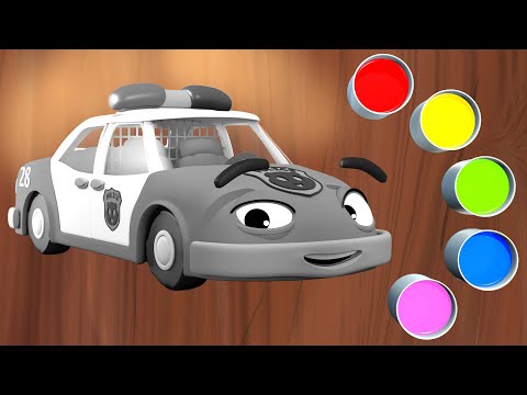 Learn Colors with Finger Family Baby Police Cars