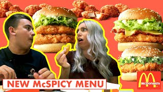 We Try the Whole NEW McSpicy Menu | McDonalds Australia Review